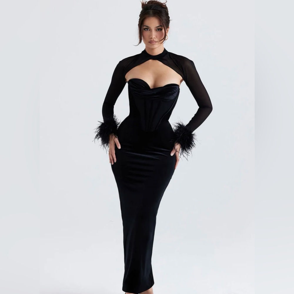 House of CB Velvet Corset Dress